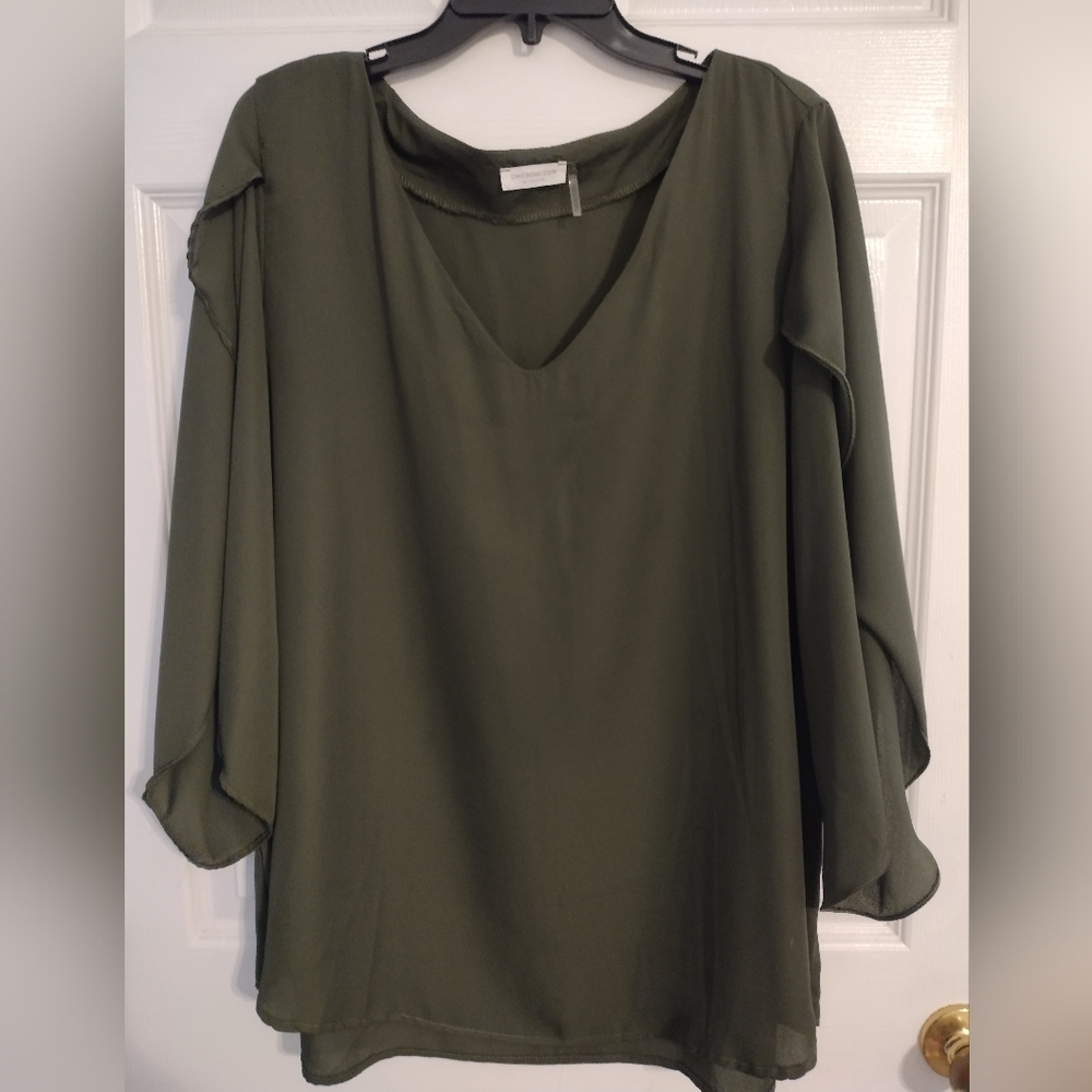 Olive Green Wing Blouse